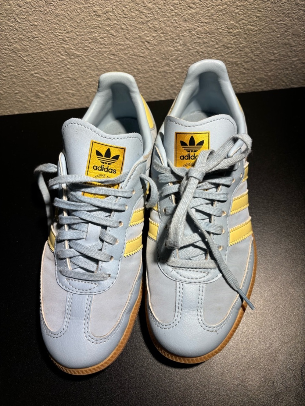 adidas Kids Light Blue and Yellow Sneakers